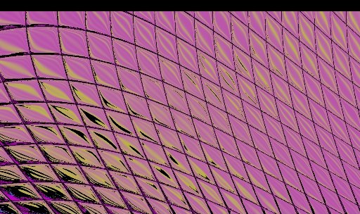 Shader visual: grilla rosa